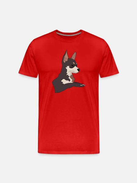 Adorable Chihuahua - Men's Premium Organic T-Shirt - red
