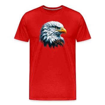 Adler - Männer Premium Bio T-Shirt - Rot - Vorne - Damien (186cm)