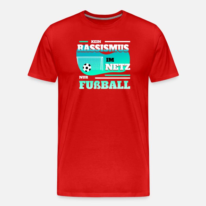 Kein Rassismus im Netz - Männer Premium Bio T-Shirt - Rot