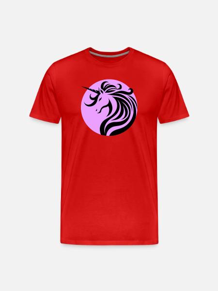 Einhornsegen Lavendel - Männer Premium Bio T-Shirt - Rot
