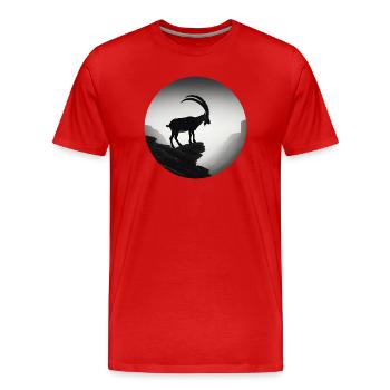 Capricorne - T-shirt bio Premium Homme - rouge - Devant - Damien (186cm)