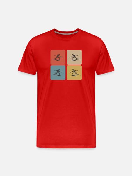 Fencing - Men's Premium Organic T-Shirt - red