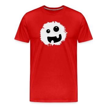Lachendes Monster - Halloween - Gespenst - Geist - Männer Premium Bio T-Shirt - Rot - Vorne - Damien (186cm)