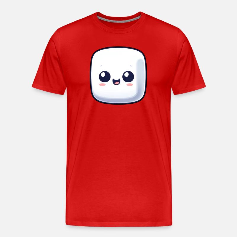 Süßer Marshmallow Zucker Comic - Männer Premium Bio T-Shirt - Rot