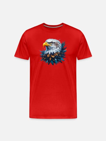 Eagle - Men's Premium Organic T-Shirt - red