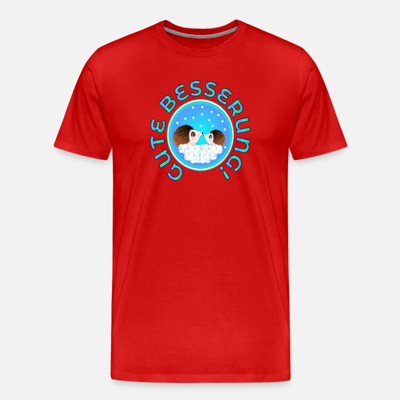 GUTE BESSERUNG PAARE - IGEL - Männer Premium Bio T-Shirt - Rot