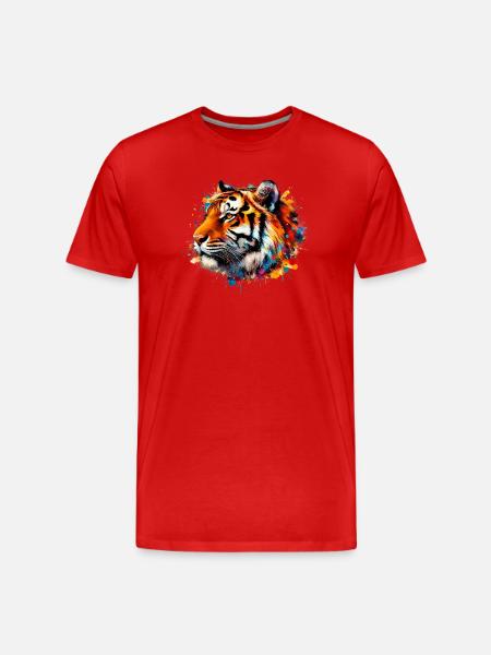 Tiger - Men's Premium Organic T-Shirt - red
