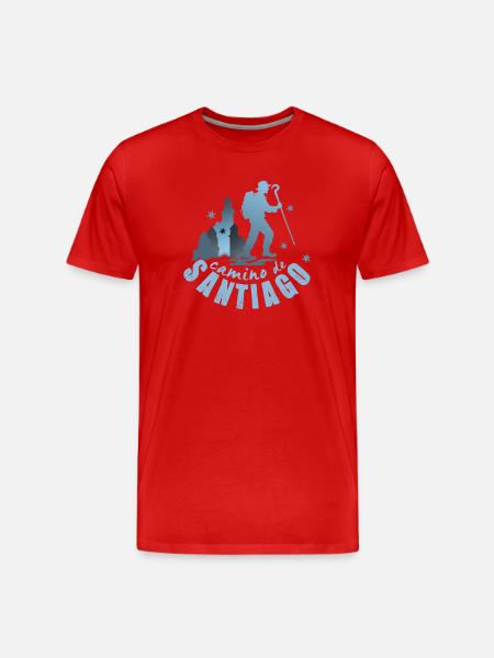 Jakobsweg, Jakobsweg - Männer Premium Bio T-Shirt - Rot