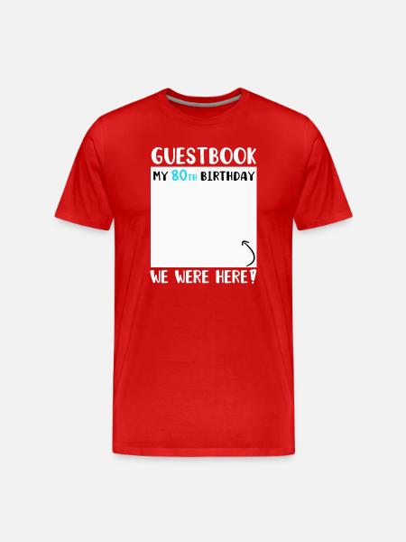 80e anniversaire - T-shirt bio Premium Homme - rouge