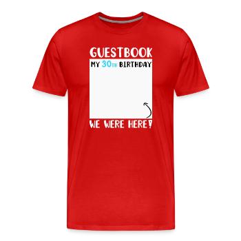 30th Birthday - Men's Premium Organic T-Shirt - red - Front - Damien (186cm)