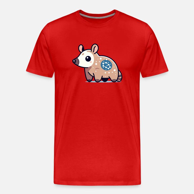 Sternflecken-Opossum: Kosmischer Sammler - Männer Premium Bio T-Shirt - Rot