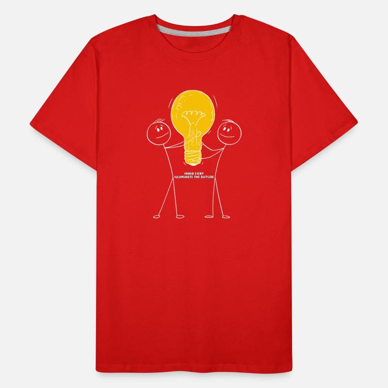 Modernes Style-Innenlicht erhellt das Äußere Männer Premium Bio T-Shirt