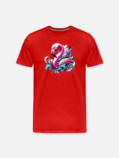 Flamingo - Men's Premium Organic T-Shirt - red