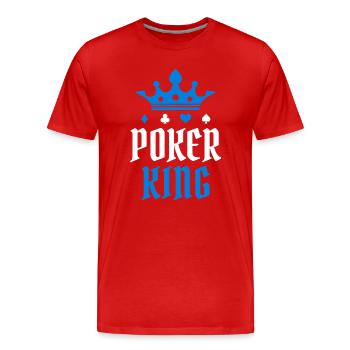 Joueurs professionnels jouer casino poker roi poker tour - T-shirt bio Premium Homme - rouge - Devant - Damien (186cm)