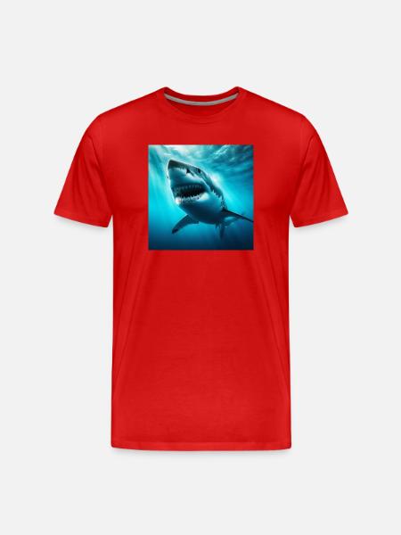 Great White Shark - Men's Premium Organic T-Shirt - red