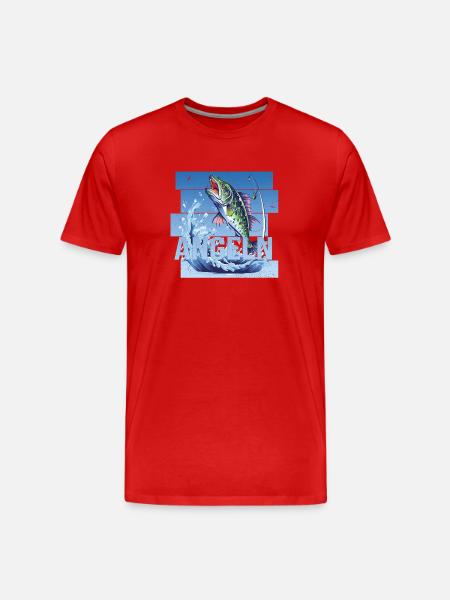 Angeln - Männer Premium Bio T-Shirt - Rot