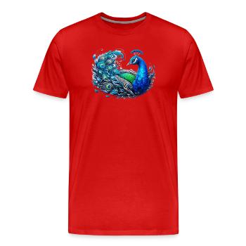 Paon - T-shirt bio Premium Homme - rouge - Devant - Damien (186cm)