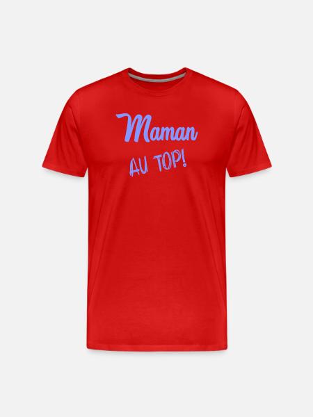 MAMAN - T-shirt bio Premium Homme - rouge