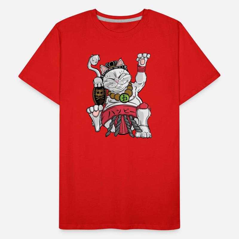 Maneki-neko Sumo T-shirt bio Premium Homme