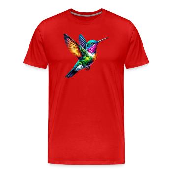 Colibri - T-shirt bio Premium Homme - rouge - Devant - Damien (186cm)