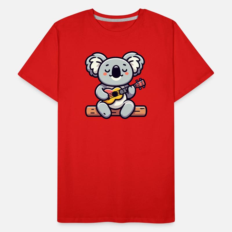 Koala Chords: The Eucalyptus Melodist Men's Premium Organic T-Shirt