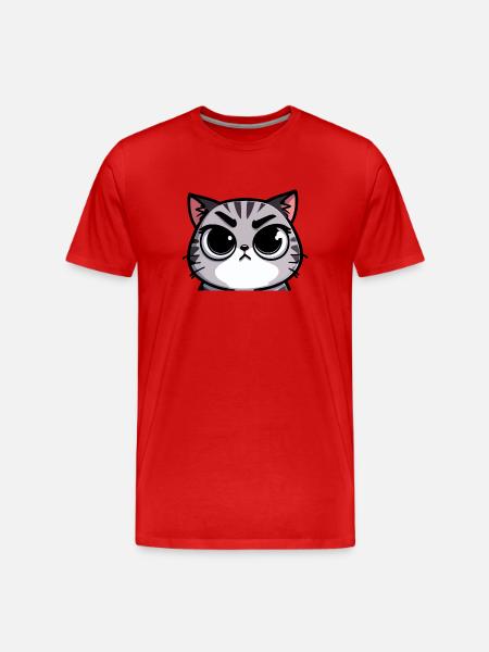 Tabby Traits: The Expressive Cat - Men's Premium Organic T-Shirt - red