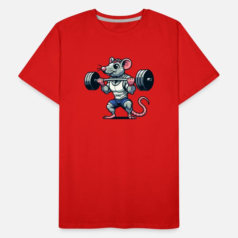 Mighty Mouse Lifter: The Workout Warrior Men's Premium Organic T-Shirt