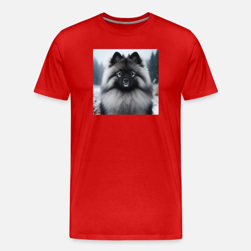 Wunderschöner Wolfspitz - Männer Premium Bio T-Shirt - Rot