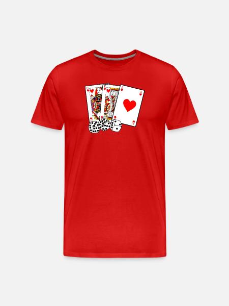 Cards and dice - Men's Premium Organic T-Shirt - red