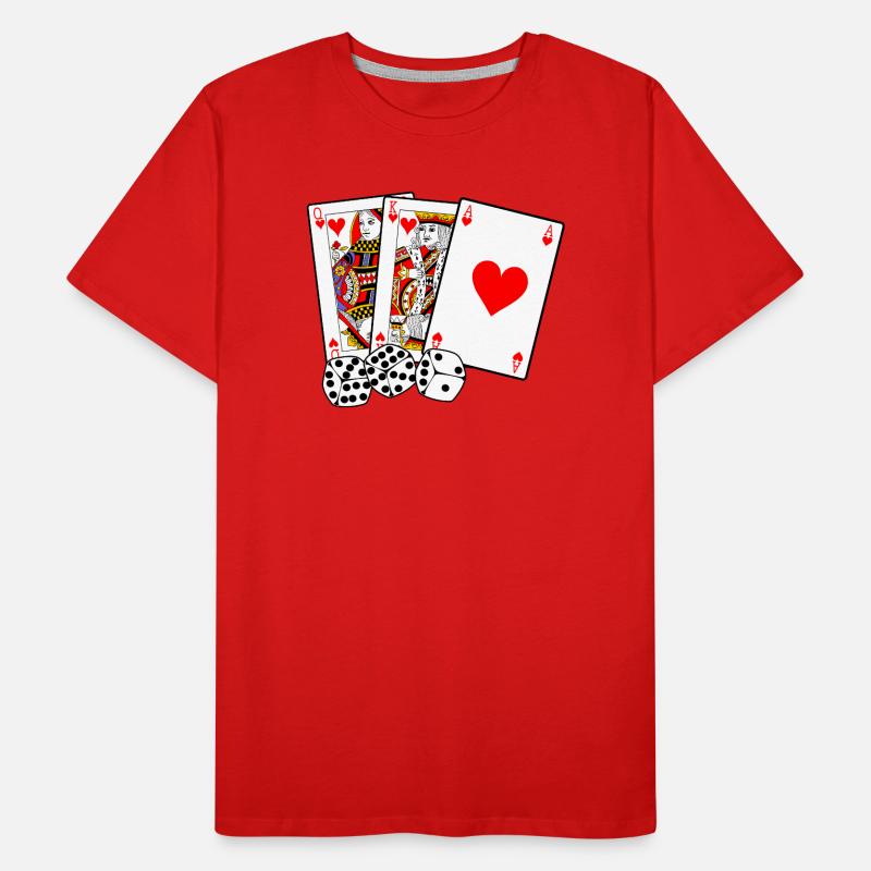 Cartes et dés T-shirt bio Premium Homme