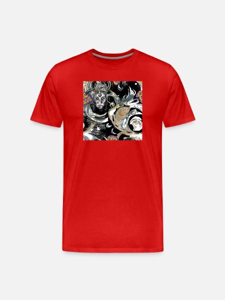 Celestial Wonder Fusion of Artistry - Men's Premium Organic T-Shirt - red