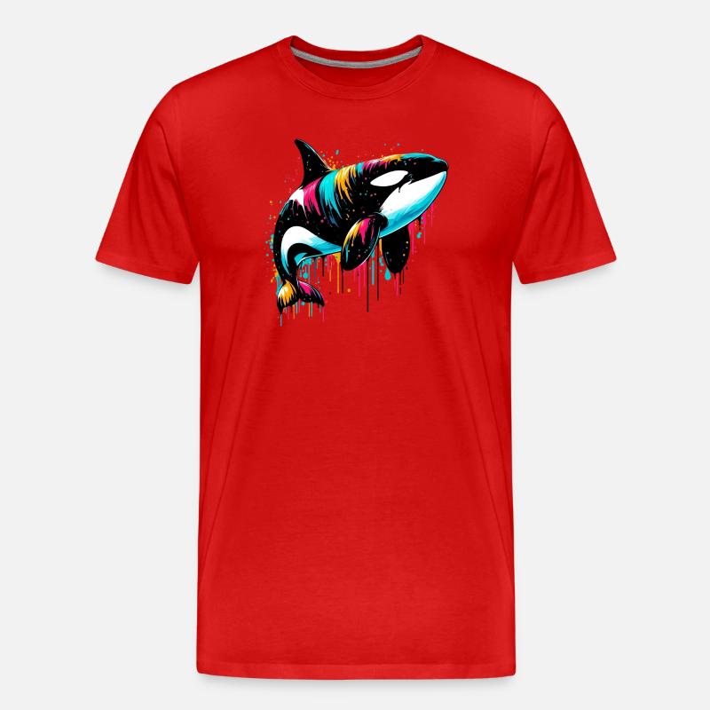 Schwertwal - Männer Premium Bio T-Shirt - Rot