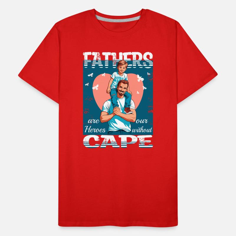 Väter sind Helden Männer Premium Bio T-Shirt