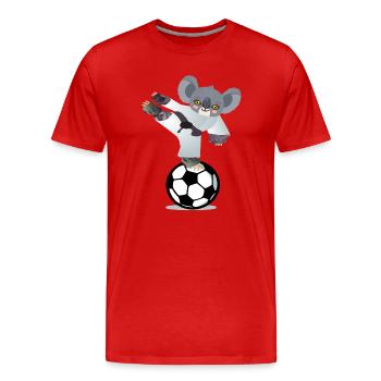 FUSSBALLSPIELER, JUDO-KARATE-ATHLET - Männer Premium Bio T-Shirt - Rot - Vorne - Damien (186cm)