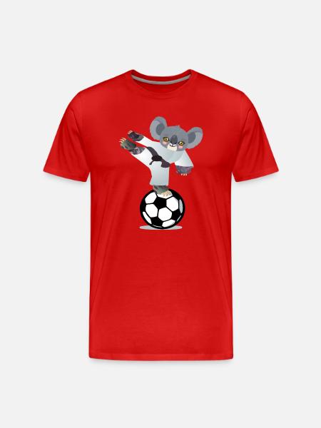 SOCCER PLAYER JUDO KARATE ATHLETE - Men's Premium Organic T-Shirt - red