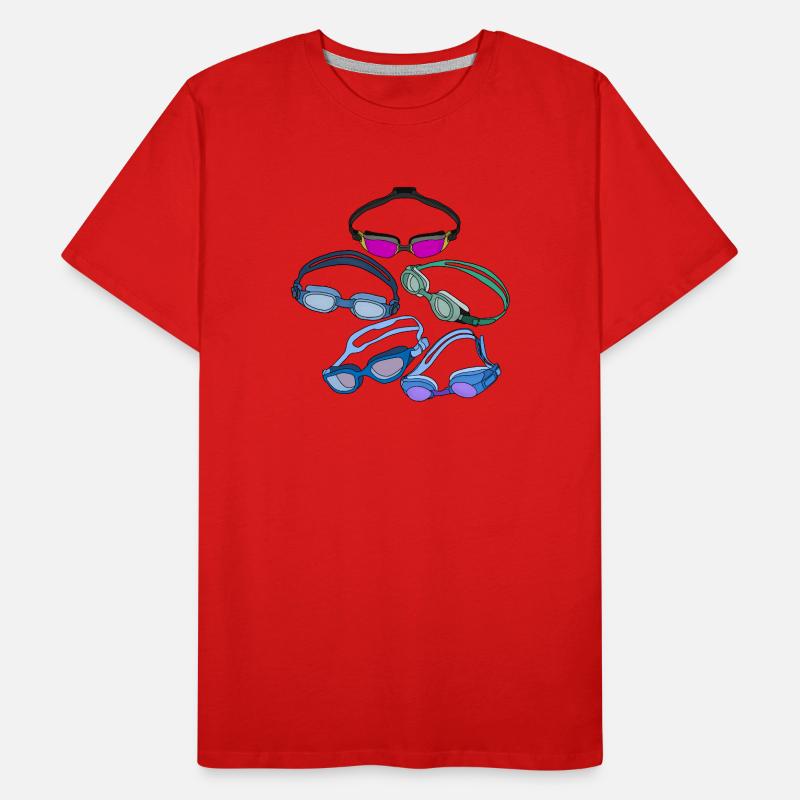 Cool Swimming Goggles Men's Premium Organic T-Shirt