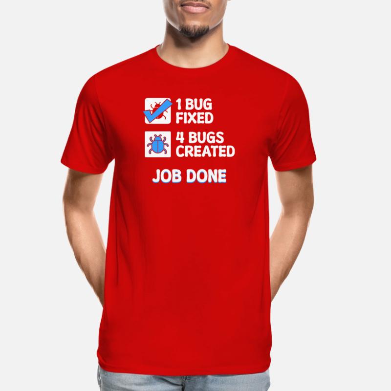 Bugfixing Developer Bugs Code Statement Computer Science Men's Premium Organic T-Shirt