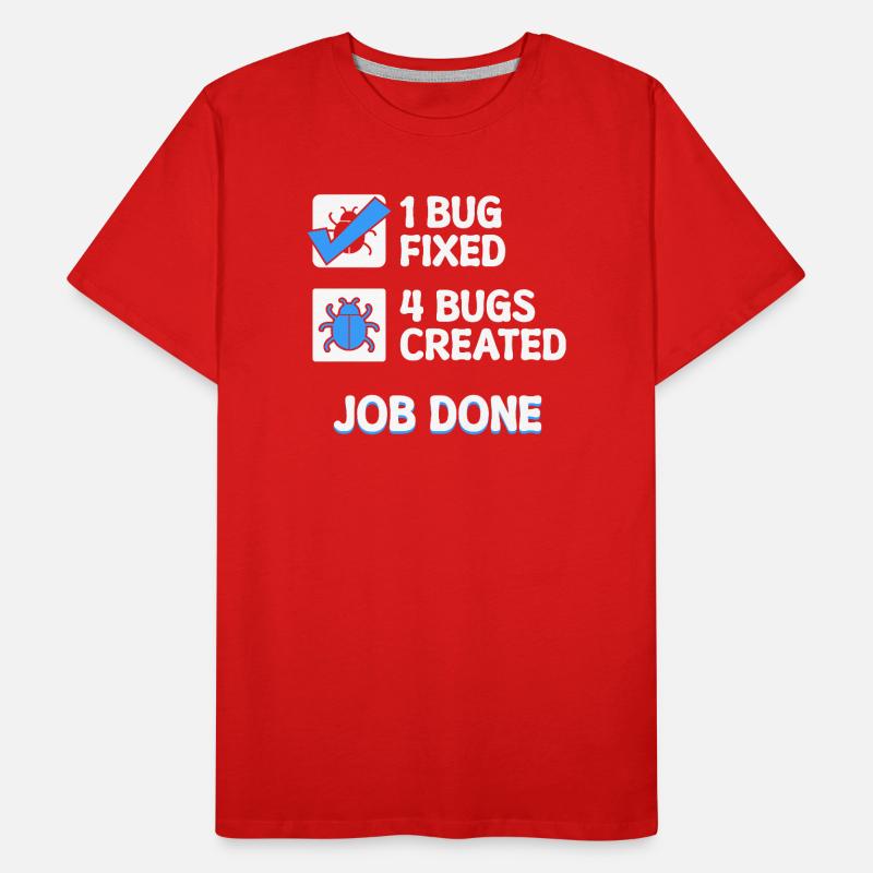 Bugfixing Developer Bugs Code Statement Computer Science Men's Premium Organic T-Shirt