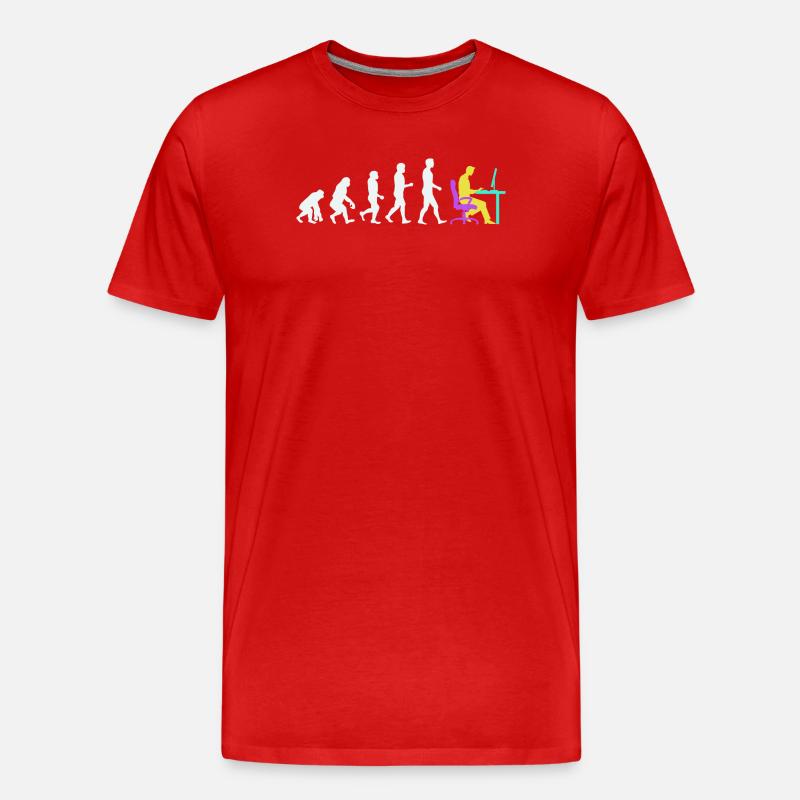Développeur Evolution Computergeek Open Source - T-shirt bio Premium Homme - rouge