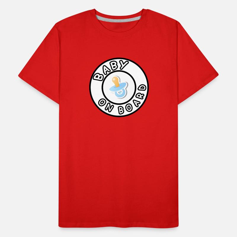 BABY ON BOARD STICKER Pacifier Pacifier Pacifier Nunni Men's Premium Organic T-Shirt