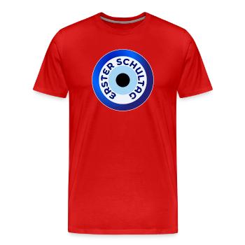 EINSCHULUNG ERSTER SCHULTAG - Männer Premium Bio T-Shirt - Rot - Vorne - Damien (186cm)