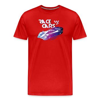 Motorsport auto ps formel tuning race car fahne me - Männer Premium Bio T-Shirt - Rot - Vorne - Damien (186cm)