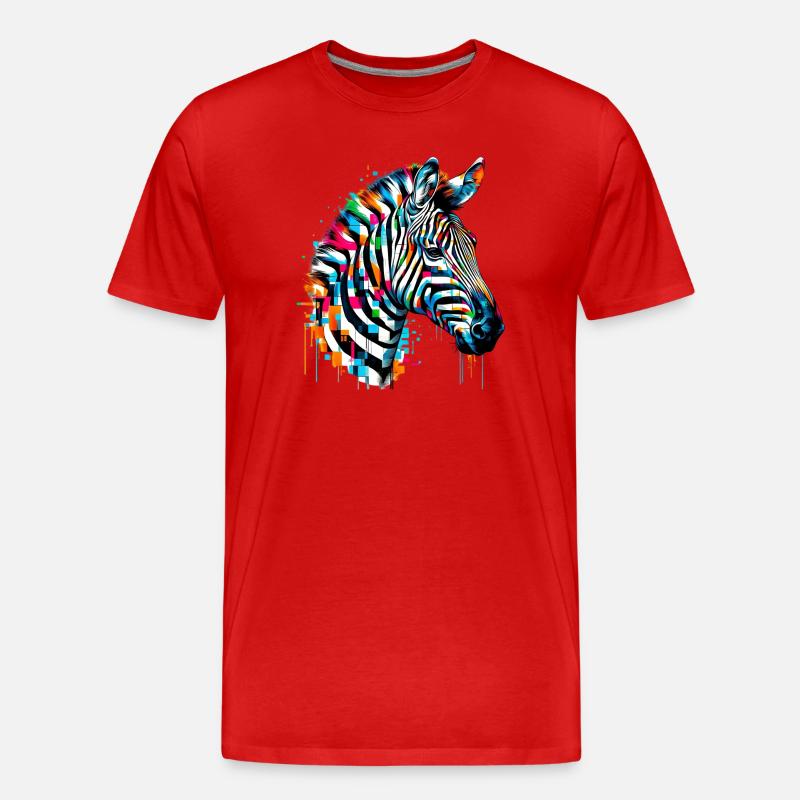 Zebra - Men's Premium Organic T-Shirt - red