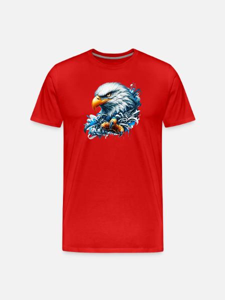 Eagle - Men's Premium Organic T-Shirt - red