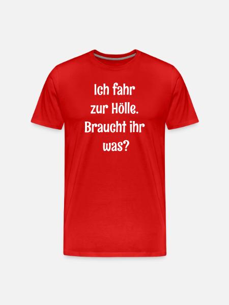 zur Hölle - Männer Premium Bio T-Shirt - Rot