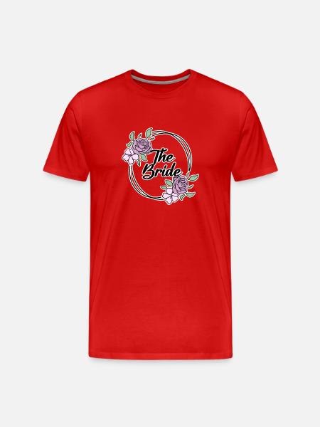 Motif de mariée - T-shirt bio Premium Homme - rouge