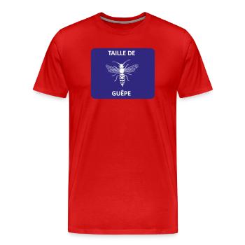 Wasp Waist - Men's Premium Organic T-Shirt - red - Front - Damien (186cm)