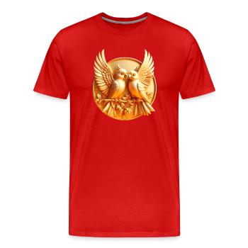 Médaille (03) - T-shirt bio Premium Homme - rouge - Devant - Damien (186cm)