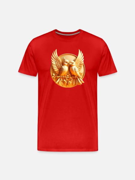 Medal (03) - Men's Premium Organic T-Shirt - red