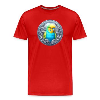 Médaille (04) - T-shirt bio Premium Homme - rouge - Devant - Damien (186cm)